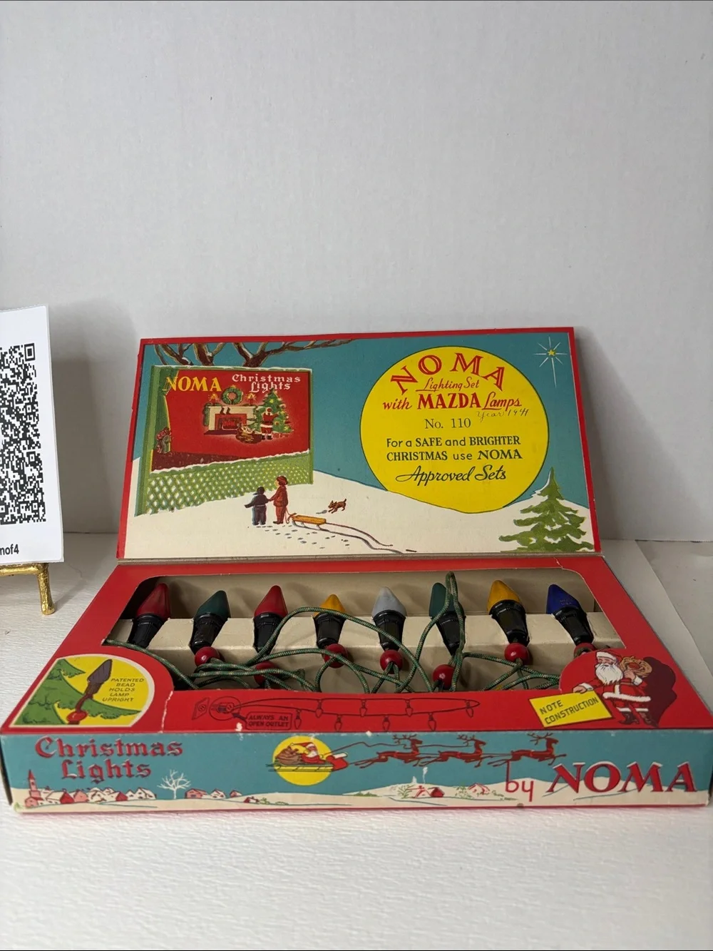 Vintage Christmas Lights by NOMA with Mazda Lamps
